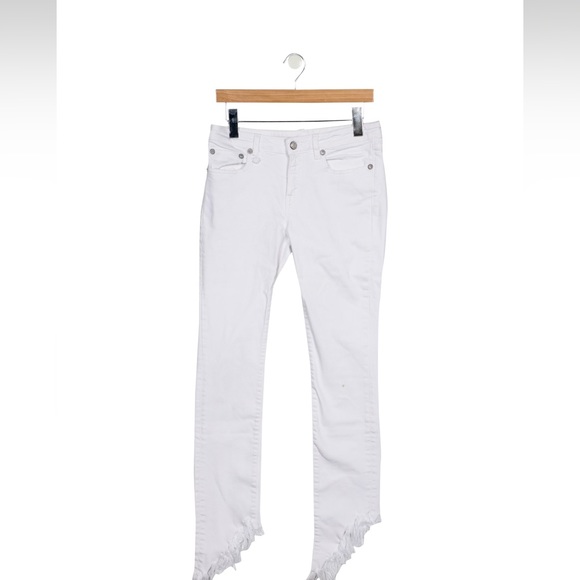 R13 Kate Garett White Jeans S/M 27 - Picture 9 of 12